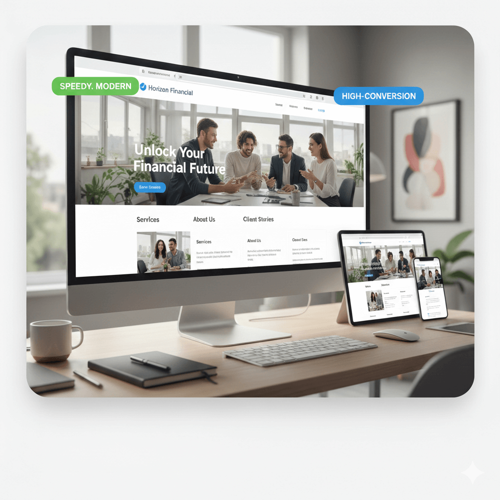 Clean, fast websites designed to clearly communicate your business and make it easy for visitors to take action.